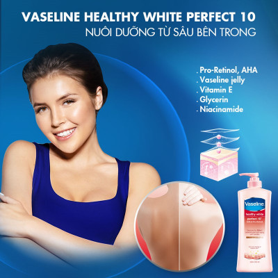 Sữa Dưỡng Thể 350Ml Vaseline Dưỡng Ẩm Sáng Da Perfect Youth Phức Hợp Pro-Retinol Kích Thích Sản Sinh Collagen Hoạt Chất Aha Cải Thiệt Nếp Nhăn