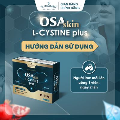 Viên uống Osaskin L-Cystine Plus hỗ trợ ngăn ngừa khô sạm, đẩy lùi nếp nhăn và làm đẹp da (30 viên) - Nutramed