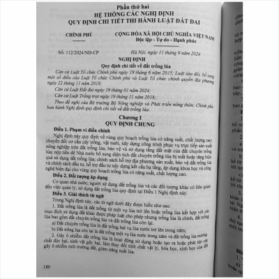 Sách Luật Đất Đai 2024 – Hệ Thống Các Văn Bản Quy Định Chi Tiết Thi Hành - V2468T