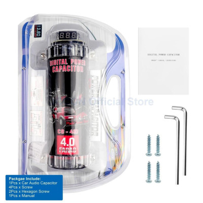 Tụ điện âm thanh ô tô, tụ bù điện cải thiện hiệu suất và trải nghiệm âm thanh trong xe hơi 4.0F 9.0F