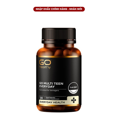 Viên uống cho tuổi teen nhập khẩu chính hãng New Zealand GO MULTI TEEN EVERYDAY (30 viên) bổ sung 32 vitamin, khoáng chất và một số dưỡng chất hỗ trợ duy trì và tăng cường sức khỏe cho trẻ ở tuổi tăng trưởng, tuổi dậy thì