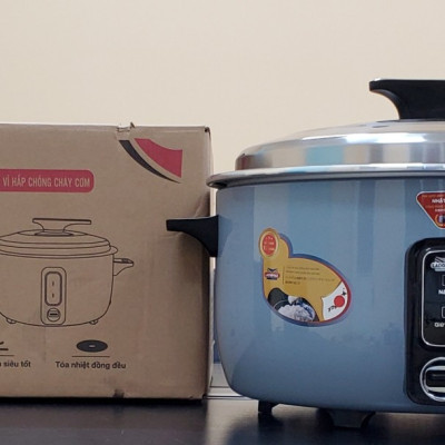 Nồi cơm điện công nghiệp chống cháy cơm 16Lit Ladomax Nhật HA-71160, mâm nhiệt oxi hóa cứng chống teo mâm-Hàng chính hãng