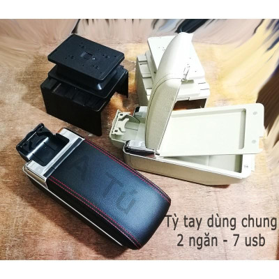 Vinfast Fadil Hộp Tỳ Tay Dành Cho Xe Vinfast Fadil 2019 2020- có cổng cắm USB màu đen