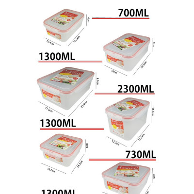 Combo 02 hộp thực phẩm vuông  inomata 700ml hàng nội địa Nhật Bản