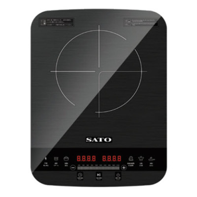 Bếp từ đơn SATO BT043 (Tặng kèm nồi lẩu Inox) - Mặt kính cường lực cao cấp chống xước, chịu nhiệt lên tới 750 °C độ bền cao và an toàn tuyệt đối - Miễn phí vận chuyển toàn quốc - Hàng chính hãng