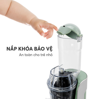 Máy ép chậm Elmich JEE-8723, công suất 250W, hạn chế tách nước, giữ trọn dưỡng chất, gọn nhẹ, tháo lắp dễ dàng, kết hợp với lưới lọc lắp ráp liền với trục vít, dễ dàng vệ sinh - Hàng chính hãng