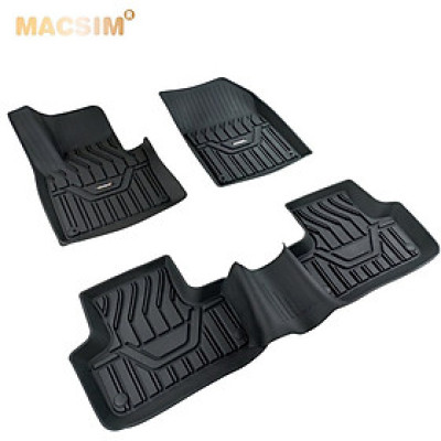 Thảm lót sàn xe ô tô Volvo XC60 2018+ Nhãn hiệu Macsim chất liệu nhựa TPE cao cấp màu đen