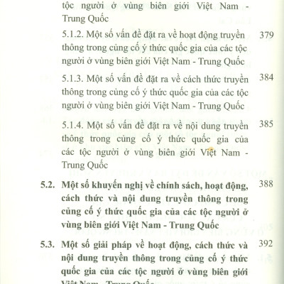 Truyền Thông Và Ý Thức Quốc Gia Của Một Số Tộc Người Ở Vùng Biên Giới Việt Nam - Trung Quốc (Sách chuyên khảo) - Viện Hàn lâm Khoa học Xã hội Việt Nam - Viện Dân tộc học; Trần Hồng Thu chủ biên 