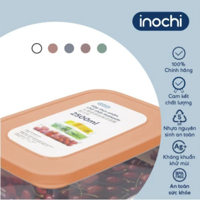 Bộ 6 hộp thực phẩm chữ nhật Hokkaido 500-750-1000-1500-2000-2500ml