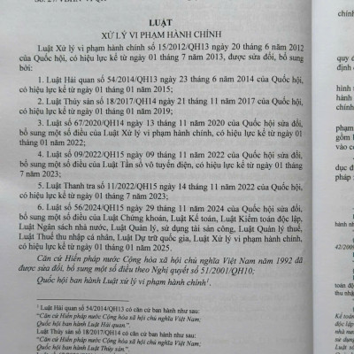 Luật Xử Lý Vi Phạm Hành Chính sửa đổi, bổ sung năm 2025 – Các Văn Bản Quy Định Chi Tiết và Biện Pháp Thi Hành (V2610T)