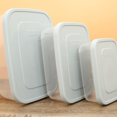 Bộ 3 hộp thực phẩm chữ nhật Hokkaido 750-1500-2500ml