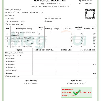 Viên vitamin và khoáng hữu cơ Mason Natural Daily Multiple Vitamins With Minerals 60 viên