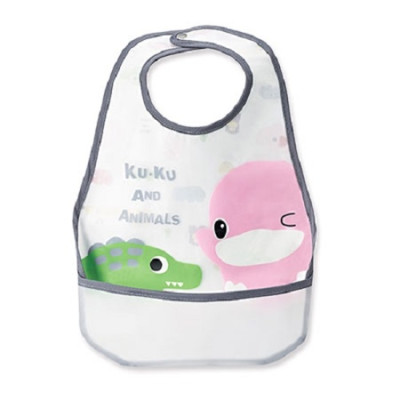 YẾM ĂN EM BÉ KHÔNG THẤM NƯỚC HÌNH THÚ VUI NHỘN CÓ KHAY HỨNG - KU2253