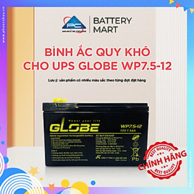 Bình Ắc Quy Cho UPS GLOBE WP7.5-12 Khô 12V - 7.5AH