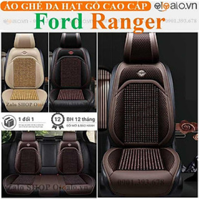 Áo trùm lót bọc ghế da xe ô tô Ford Ranger da hạt gỗ tự nhiên CAO CẤP