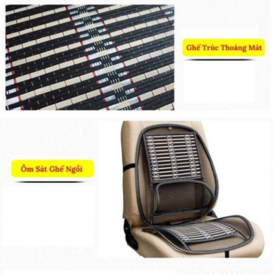 (HÀNG ĐẸP) Bộ Lót Ghế Tựa Lưng Ô Tô Lưới Trúc Massage Lưng Chống Mỏi, Chống Nóng Hiệu Quả - 1 Chiếc