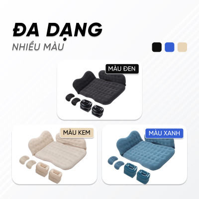 Giường Nệm Đệm Hơi Ô Tô Cao Cấp PHIÊN BẢN MỚI dùng cho Xe Hơi 4 đến 7 chỗ (bán tải, sedan, SUV, ...)