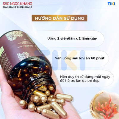 Combo dưỡng da và hỗ trợ giảm sạm, nám, tàn nhang: Collagen 60 viên và Sắc Ngọc Khang ++ 60 viên