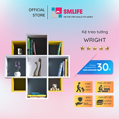 Kệ gỗ trưng bày kiểu dáng nhỏ gọn SMLIFE Wright