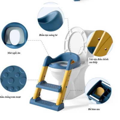 Thang hỗ trợ vệ sinh, thu nhỏ bồn cầu cho Bé 