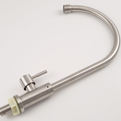 Vòi rửa chén lạnh Inox SUS 304 Eurolife EL-T017 (Trắng vàng)