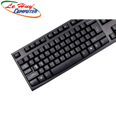 Bàn Phím Không Dây FUHLEN L411W (Wireless 2.4GHZ/Đen) Hàng Chính Hãng