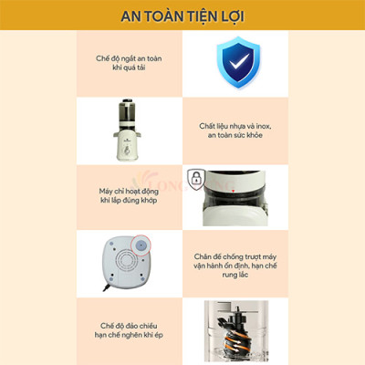 Máy ép chậm Bluestone SJB-6551 - Hàng chính hãng