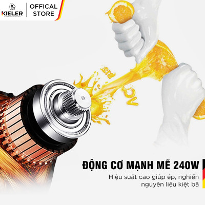 Máy ép chậm trái cây Kieler KL-916D 0.45L Máy ép hoa quả hàng chính hãng Đức công suất mạnh 240W giữ nguyên dưỡng chất Vitamin
