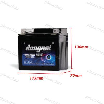 Ắc Quy Đồng Nai PTZ6L 12V-6Ah cho xe máy Vision, AriBlade125, SH Việt, Vario, Winner