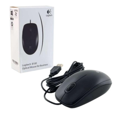 Chuột dây Logitech B100- Đen- Hàng chính hãng