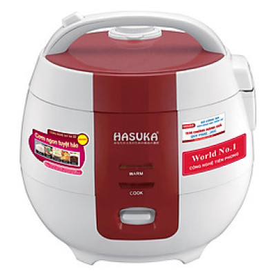 Nồi cơm điện mini HASUKA HSK-801 dung tích 1L, công suất 400W, thiết kế đơn giản hiện đại- Hàng chính hãng (BH 12 tháng)