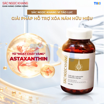 Viên uống Sắc Ngọc Khang Vi tảo lục (60 viên) giúp trẻ hóa làn da xua tan vết nám, hỗ trợ cân bằng nội tiết tố, bổ huyết, điều kinh, hỗ trợ giảm các triệu chứng tiền mãn kinh