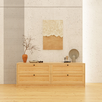 HAPPY FURNITURE , MATTA - Tủ lưu trữ 4 ngăn kéo, THK_224 , 160cm x 45cm x 56cm DxRxC