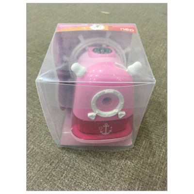 Gọt Bút Chì Quay Tay - Hình Bánh Lái Tầu - 0665 - Màu Hồng