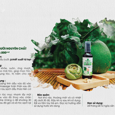 TINH DẦU BƯỞI NGUYÊN CHẤT MẸ KEN- (Kích thích mọc tóc, giảm rụng tóc, suôn mượt) 100ML