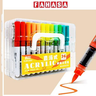 Hộp 36 Bút Lông Màu Acrylic Marker - Direct Ink - Truecolor ZCM-7052_36