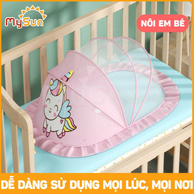 Màn mùng lưới chụp chống muỗi gấp gấp gọn thông minh che chắn cho bé sơ sinh, trẻ em ngủ MySun