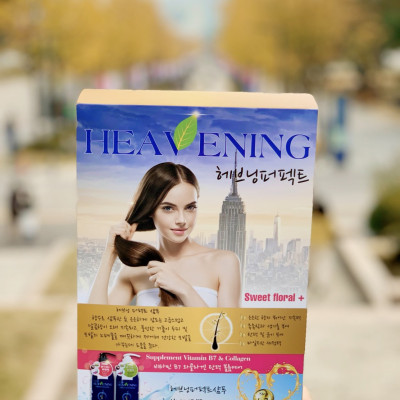 Set 01 Dầu Gội & 01 Dầu Xả chăm sóc tóc cao cấp, suôn mượt Heavening Perfect - Nhập khẩu Hàn Quốc