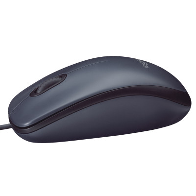 Chuột có dây Logitech B100 | M90 - Dây dài 1m8, thiết kế ôm tay, thuận cả 2 tay - Hàng chính hãng