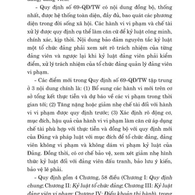 Hỏi - đáp về xử lý vi phạm kỷ luật của Đảng (bản in 2024)