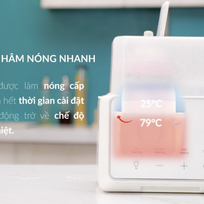 Máy hâm sữa tiệt trùng điện tử Duo 3 PLUS + Fatzbaby FB3094TK