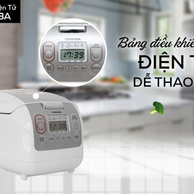 Nồi Cơm Điện Tử Toshiba RC-10NMFVN (WT) (1 Lít) - Hàng Chính Hãng