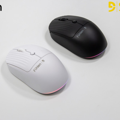 Chuột không dây Pin sạc led RGB Fuhlen M09s - Siêu bền, pin 600 mAh, Bh 2 năm- Hàng chính hãng