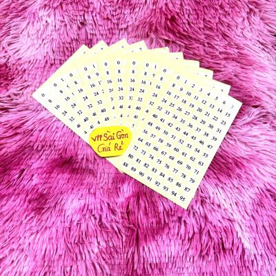 Xấp 10 Tờ Decal Tomy Số Thứ Tự Từ 0-95