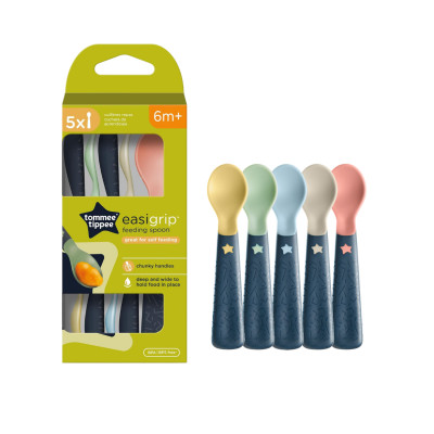 Thìa Tập Ăn Tommee Tippee Easigrip, Dành Cho Bé Từ 6 Tháng - Set 5 Thìa, Tách Lẻ (Giao Màu Ngẫu Nhiên)