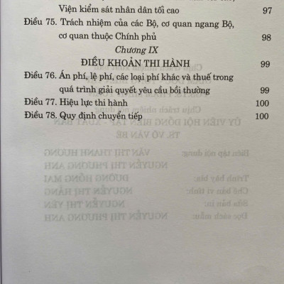 Luật Trách Nhiệm Bồi Thường Của Nhà Nước (Hiện Hành)