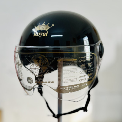Mũ bảo hiểm xe máy 1/2 Royal M162K có kính ngắn màu trong đi được ngày đêm