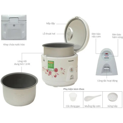 Nồi cơm điện Panasonic SR-MVN18FRAX - Hàng Chính Hãng