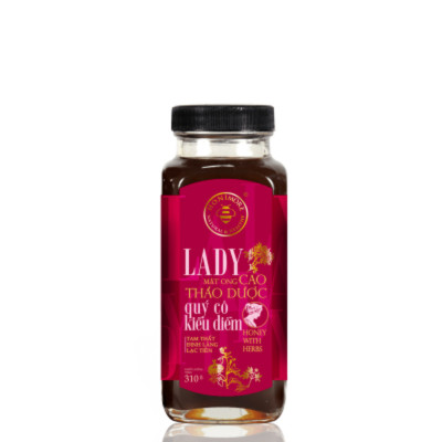 Mật ong thượng hạng - cao thảo dược Lady Honimore - dành cho Phụ nữ 
(Mật ong rừng bổ sung cao Tam Thất, cao Lạc Tiên, cao Đinh Lăng)