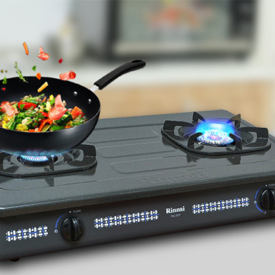 Bếp Ga Đôi Rinnai RV-365(G)N + Tặng kèm 1 bộ van và dây gas - Hàng Chính Hãng